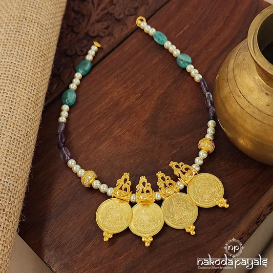 MultiColor Lakshmi Coin Neckpiece (Gn8603)