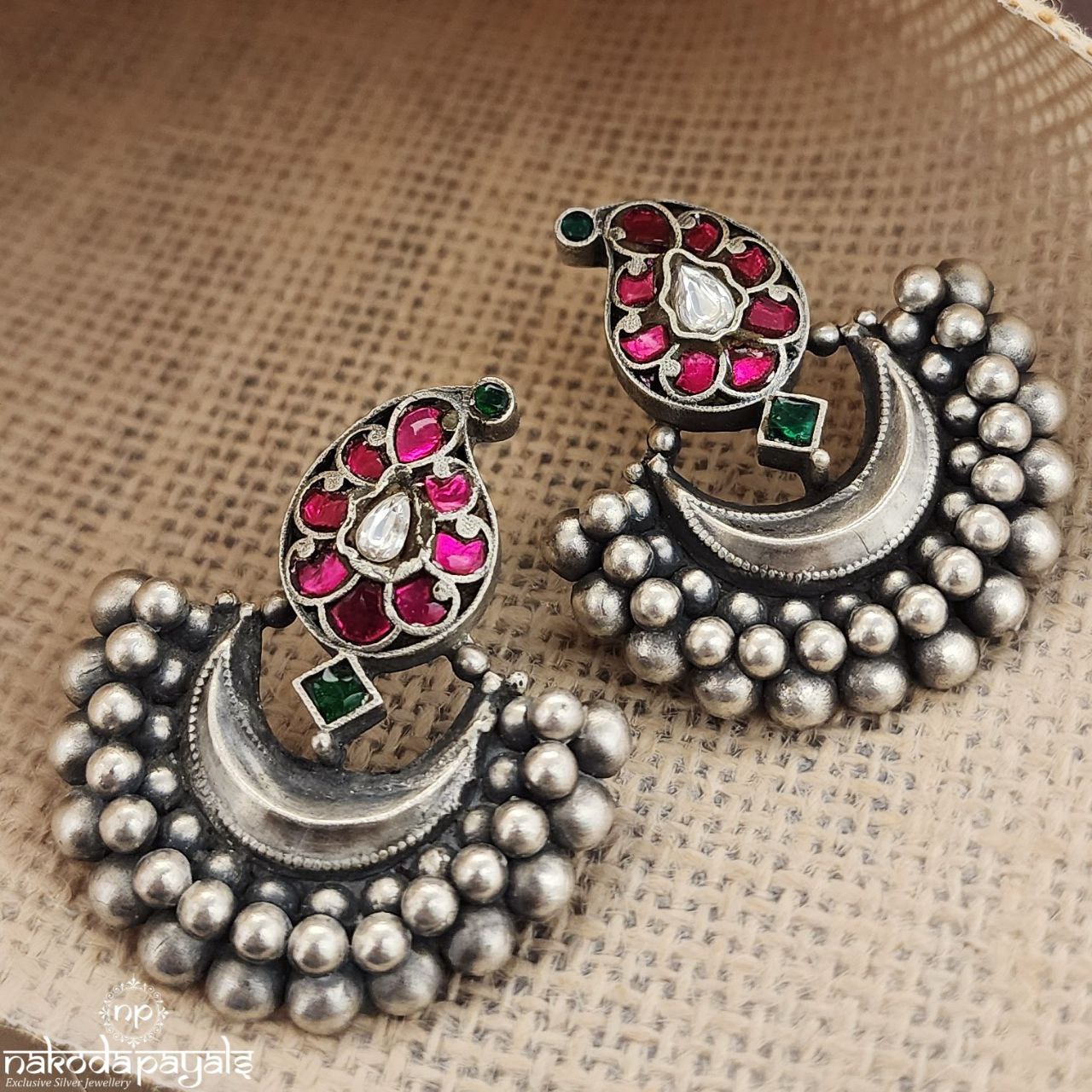 Mango Kundan Half Moon Chandbali (S3557)