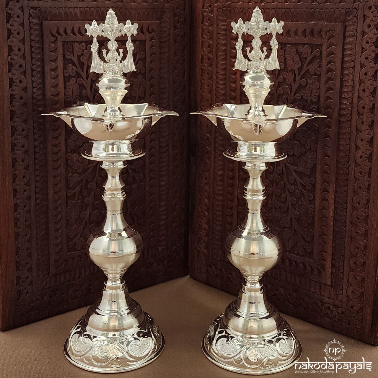 Blessing Lakshmi "11 Inch " Deepam Pair (Aa2311)