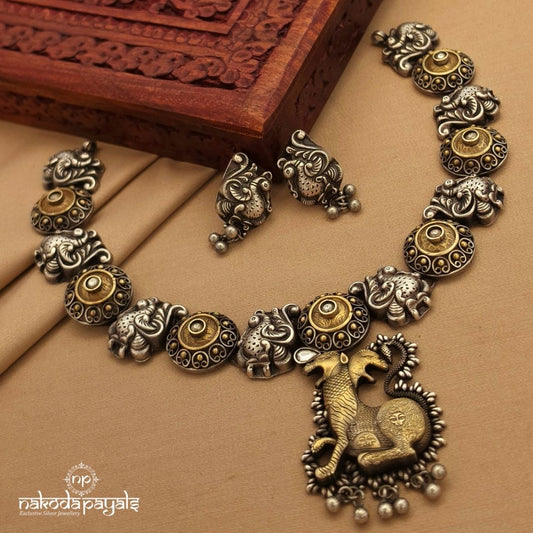 Tribal Neckpiece With Earrings (N11736)