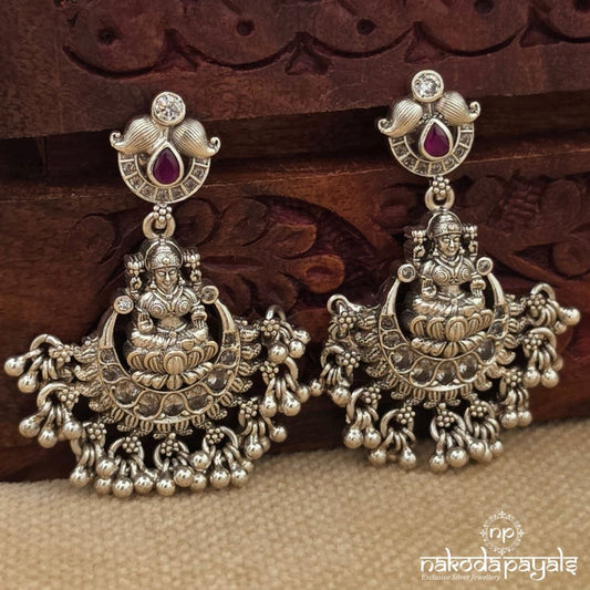 Pink Drop Lakshmi Ball Drop Chandbali (C4192)