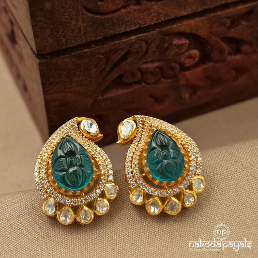 Green Drop Mango  Studs (Ge11425)