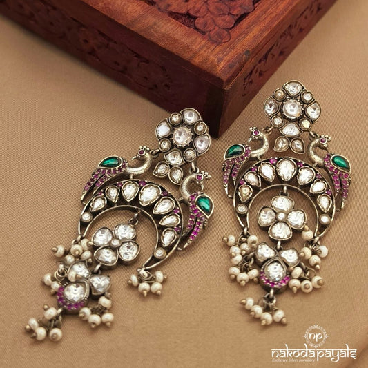 Pretty Peacock Kundan Chandbali (C4007)