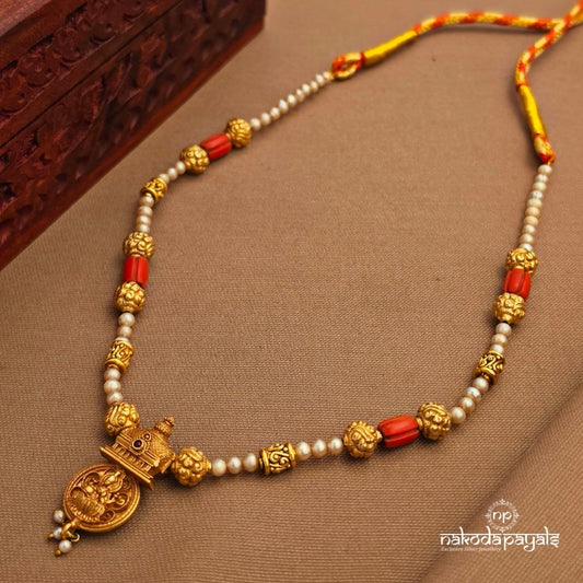 Coral Pearled Neckpiece (Gn10037)