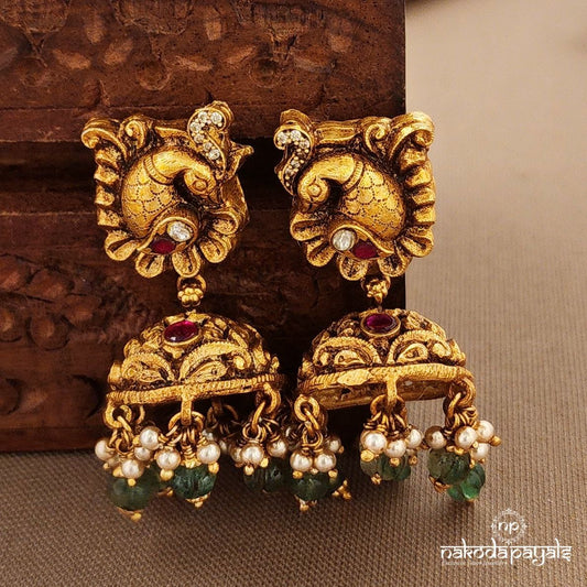 Peacock Jhumka (Ge10321)