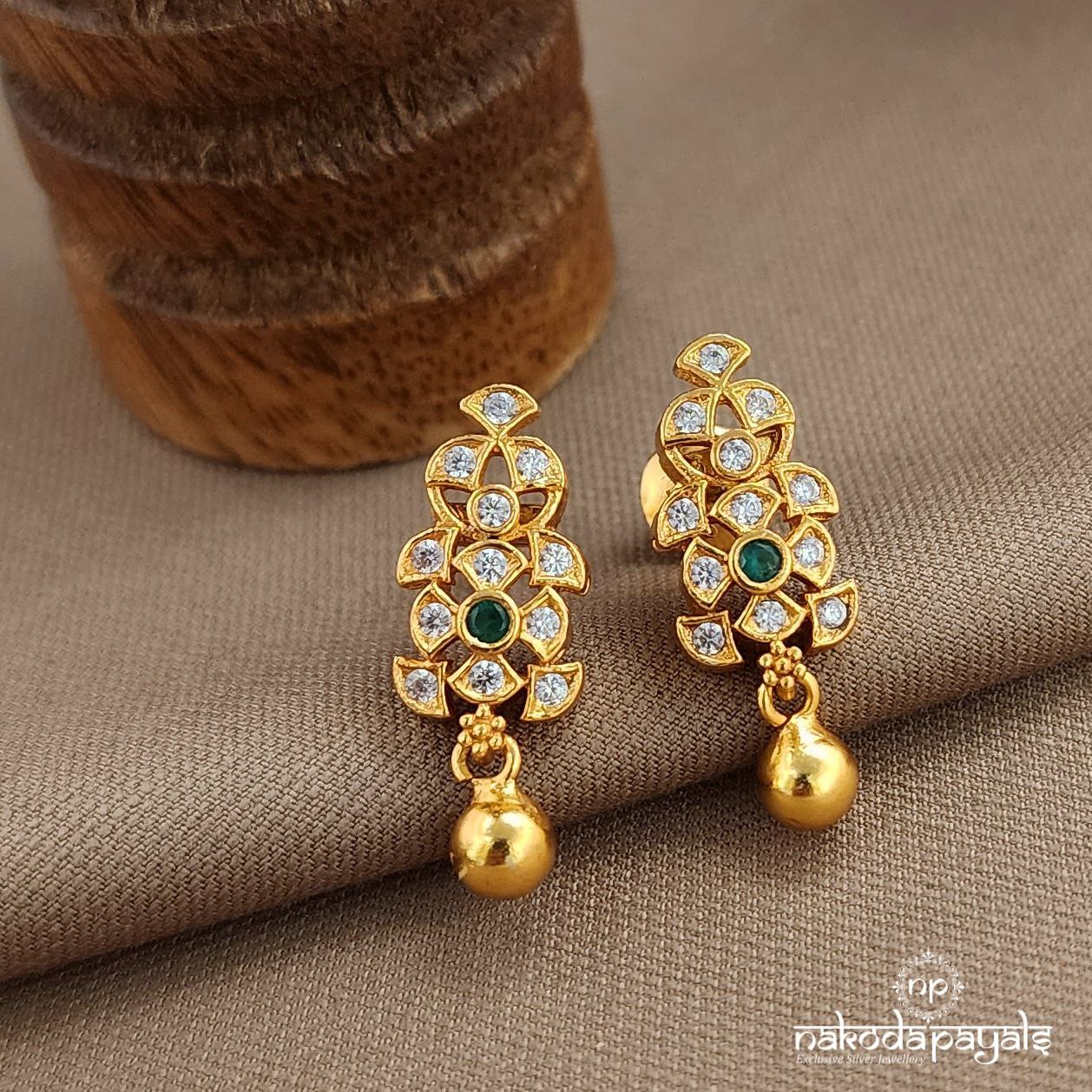 Traditional Green Dot Studs (Ge10086)
