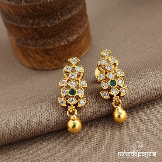 Traditional Green Dot Studs (Ge10086)