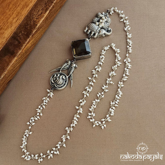 Pearled Squarish Yellow Mope Mala  (N11151)