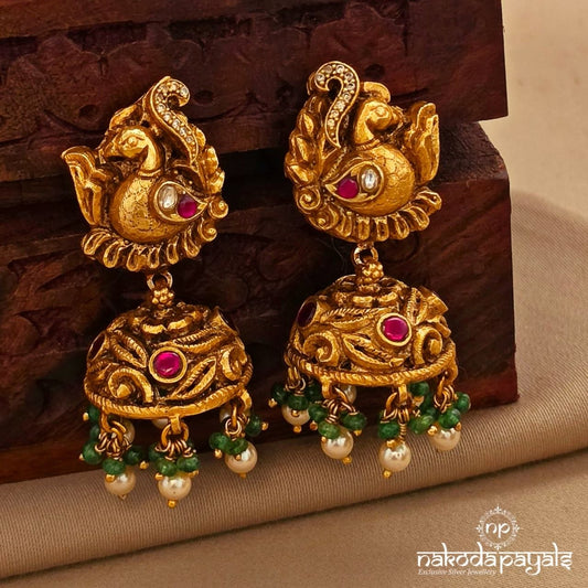 Green  Drop Jhumka (Ge10552)