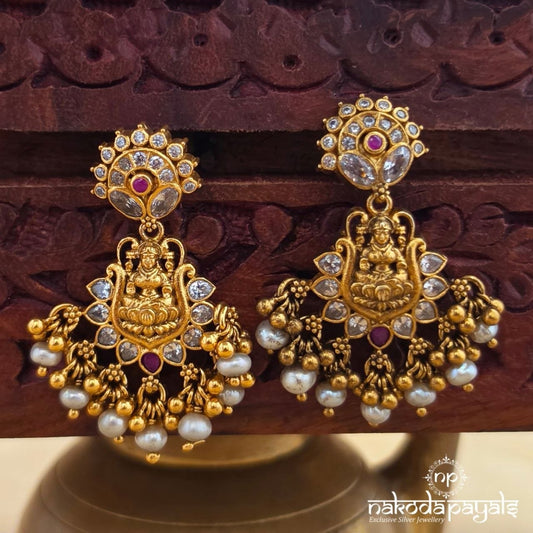 Lakshmi Floral Pearl  Chandbali (Ge11186)