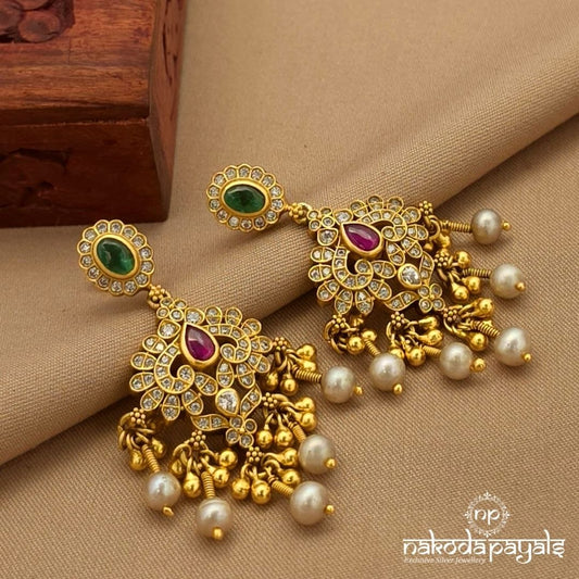 Pearl Drop Chandbali (Ge10690)