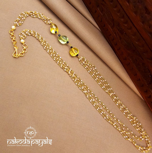 Pink Bead Layered Neckpiece  (Gn9963)