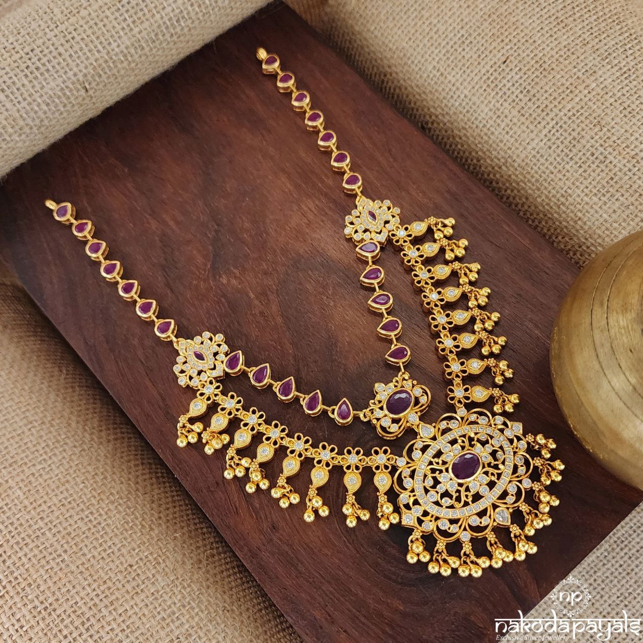Graceful Pink Neckpiece (Gn8426)