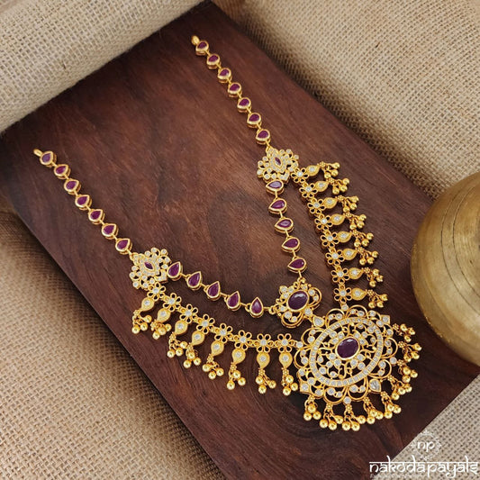Graceful Pink Neckpiece (Gn8426)