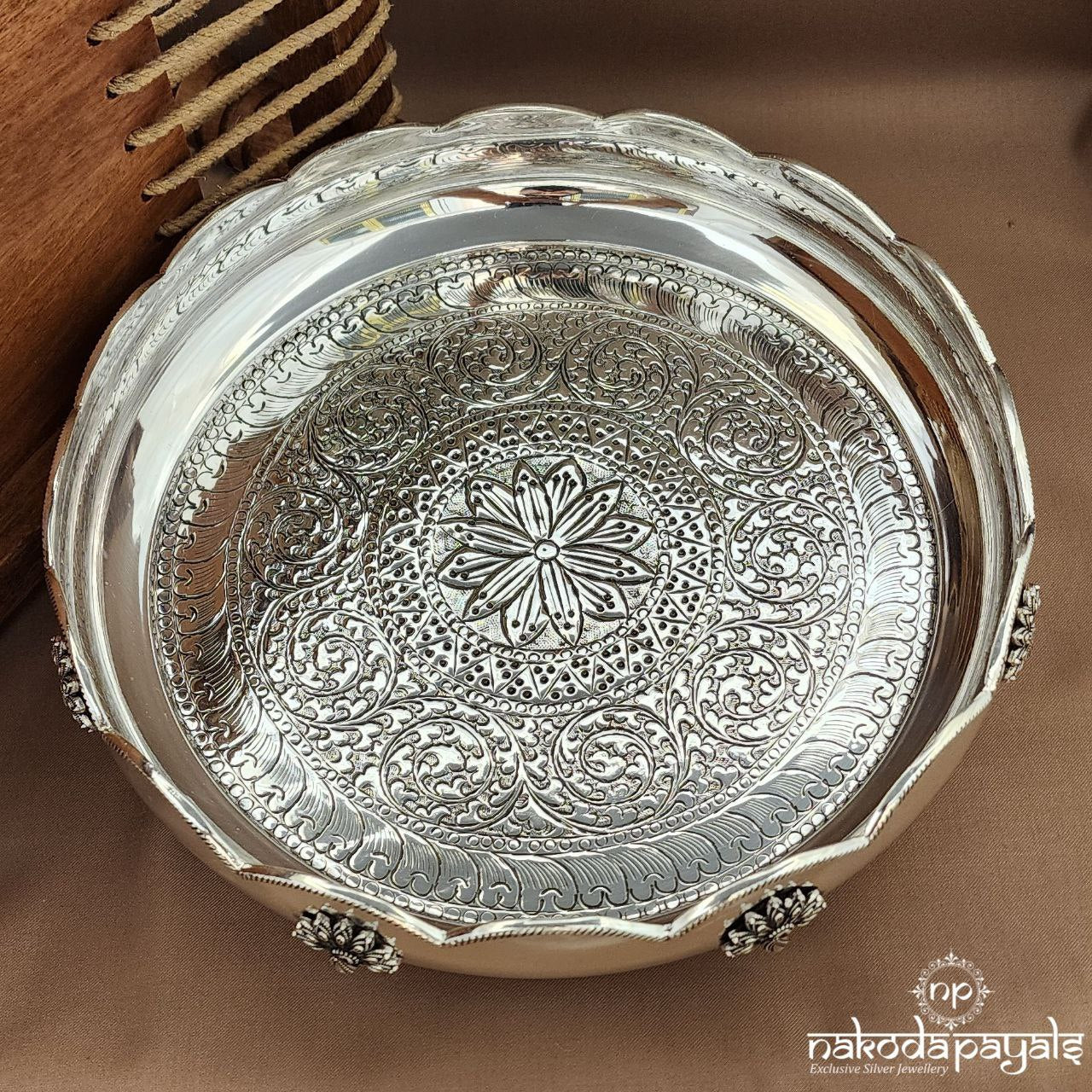 Floral Peacock Chitai Plate (Aa2261)