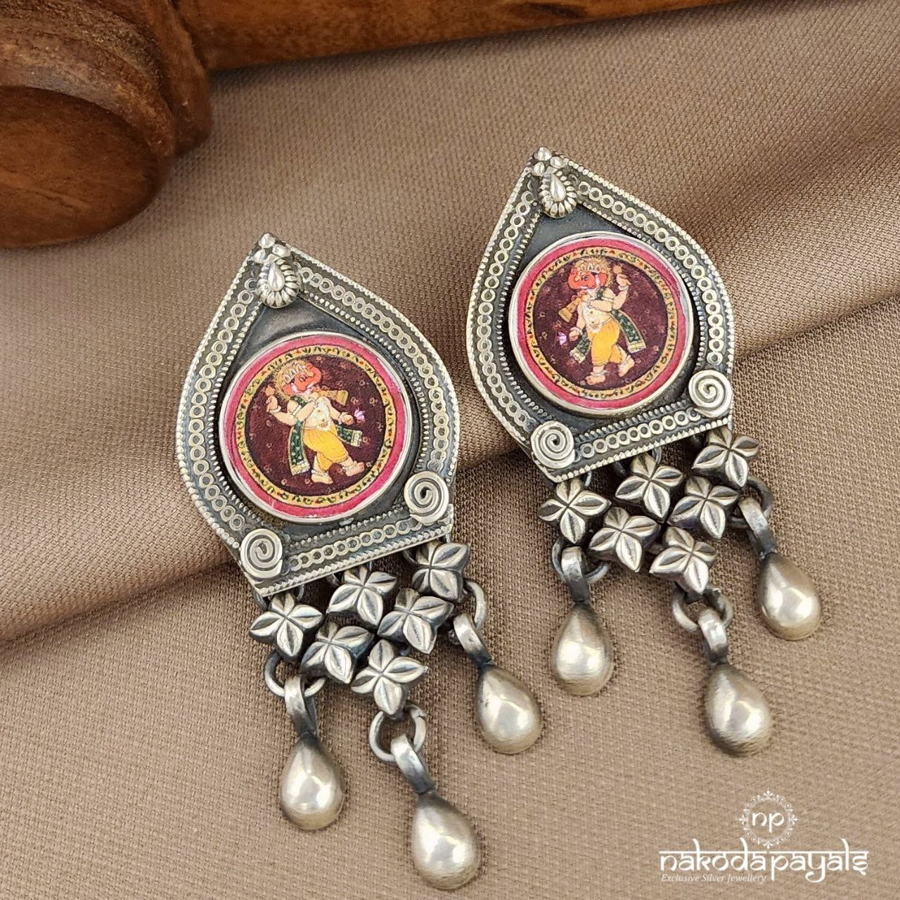 Maha Ganesha Painted Earrings (C3694)