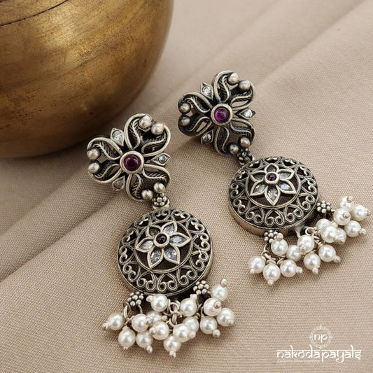 Traditional  Pearled Drop Earrings (C3548)