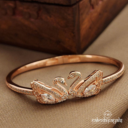 Swam Rose Gold CZ Kada (St3765)