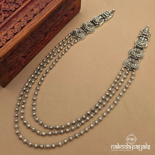 Elegant Lakshmi Floral Ball Drop Neckpiece (N12113)
