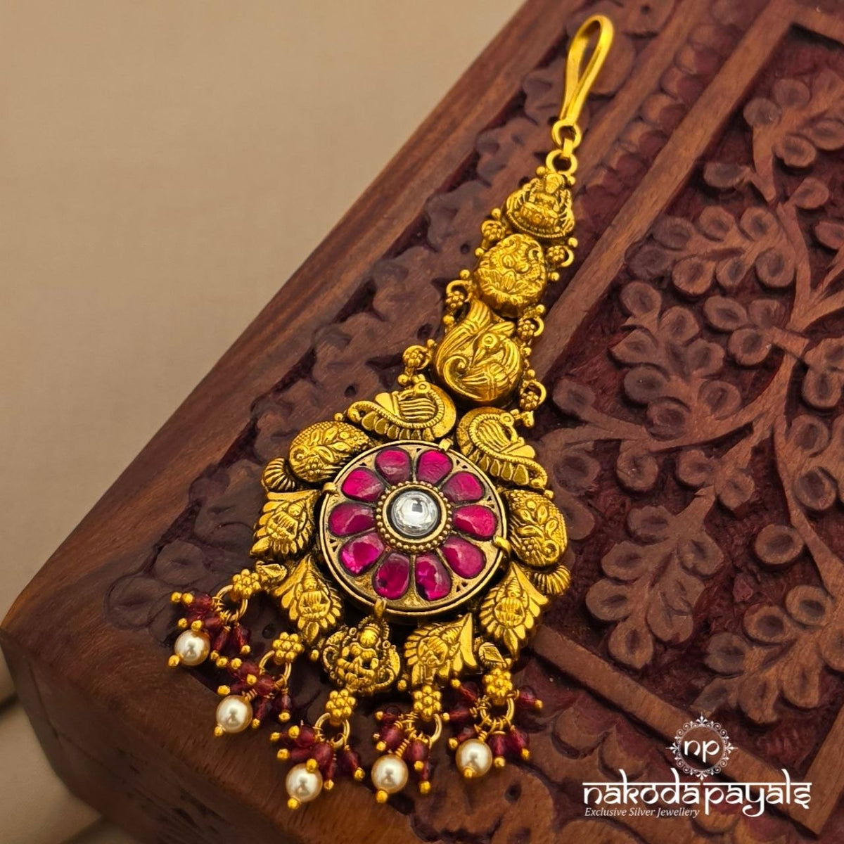 Peacock Floral Maang Tika (Gm1330)