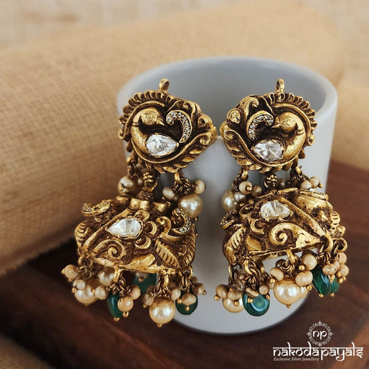 Mayur Moissanite Jhumka (Ge8651)