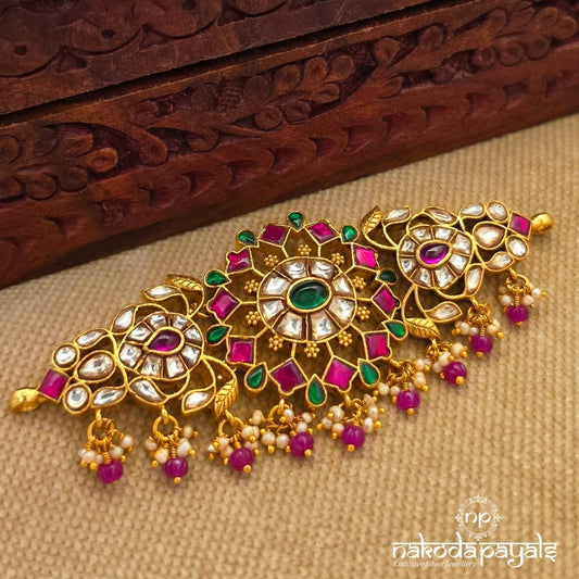 Elegant Floral Pearly Choker (Gn10517)