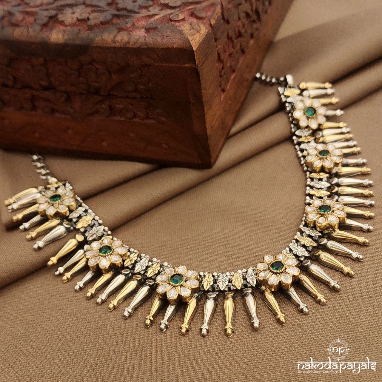 Floral Moissanite Neckpiece  (N11337)