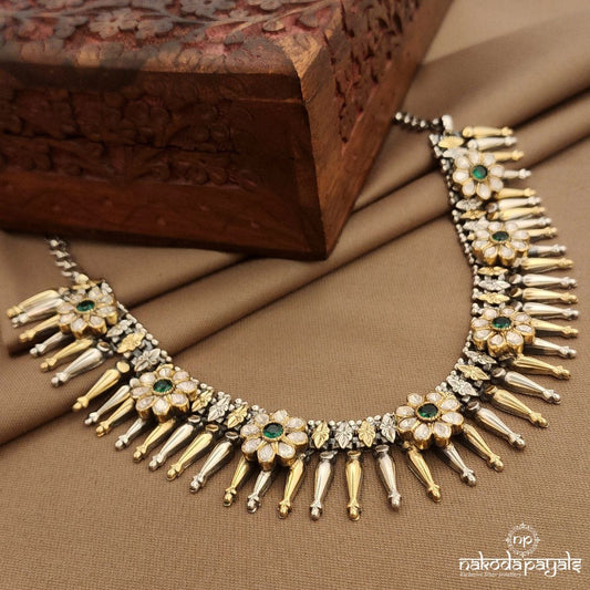 Floral Moissanite Neckpiece  (N11337)