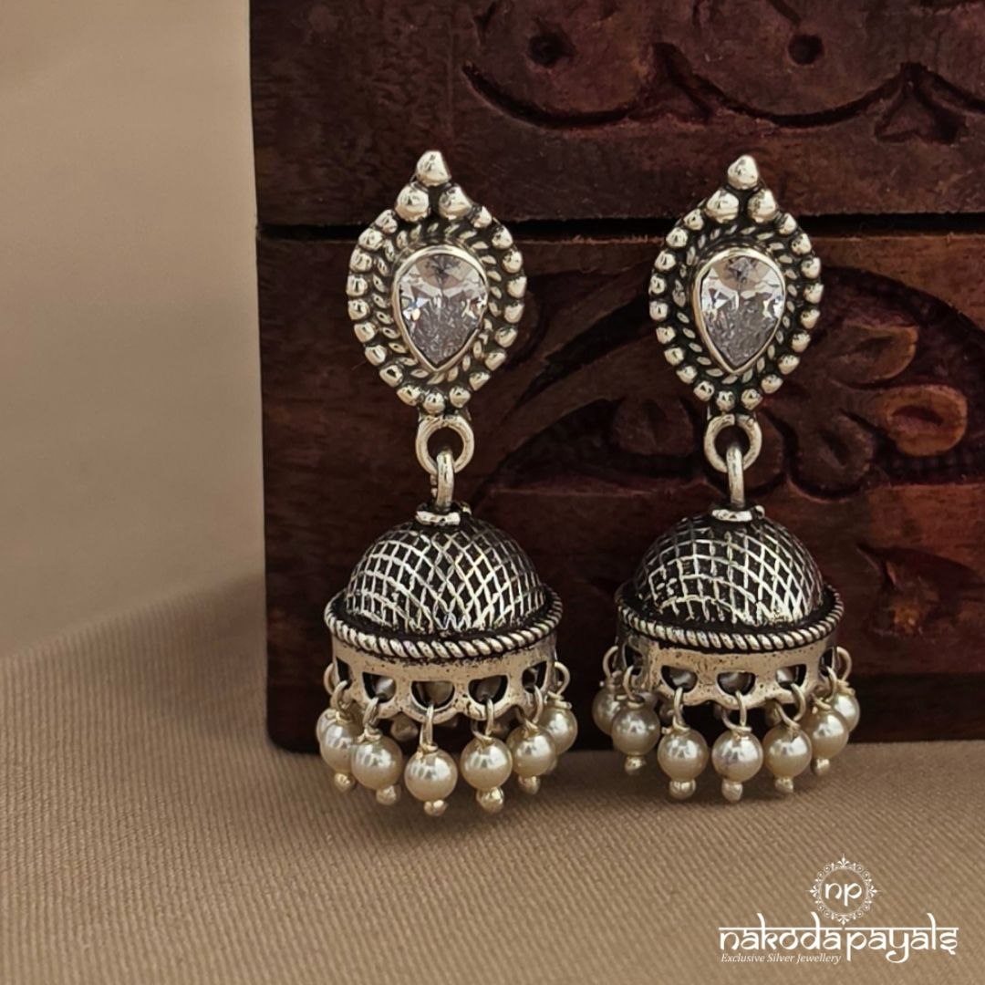 White Drop Pearl Jhumka (J1830)