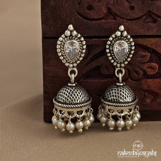 White Drop Pearl Jhumka (J1830)