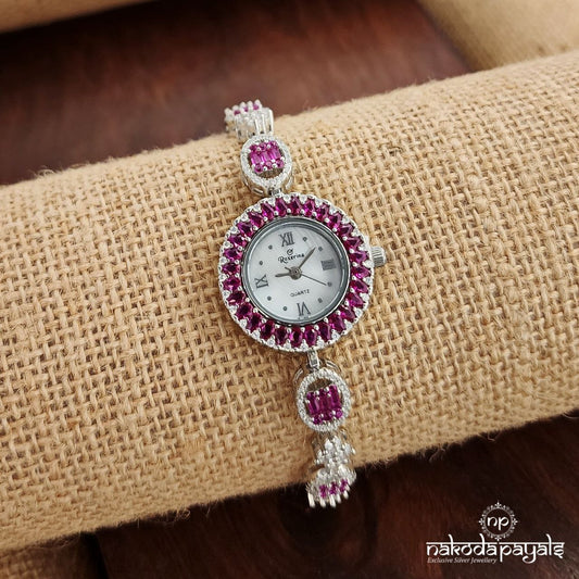 Stunning Emerald Pink CZ Watch (W0242)