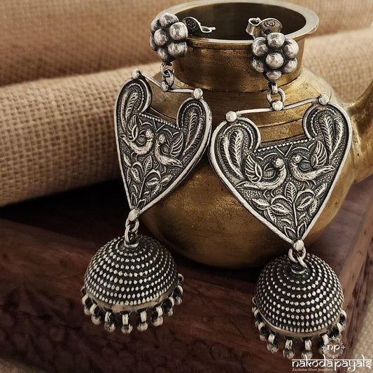 Unique Twin Peacock Jhumka (J1141)