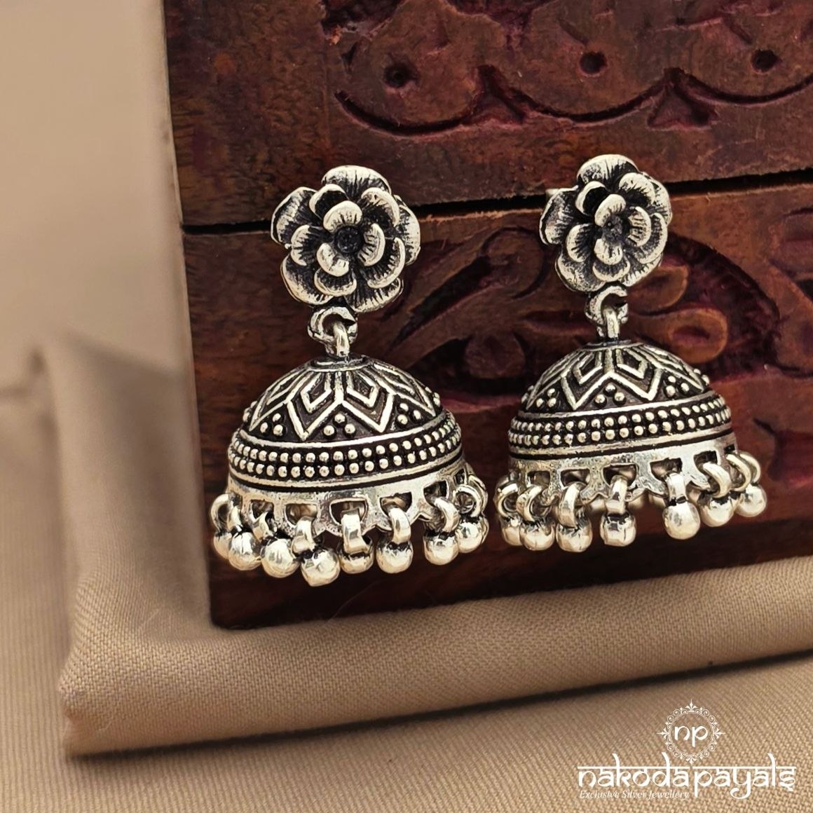 Floral Ball Drop Jhumka (J1841)
