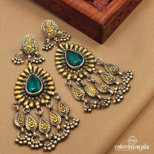 Tribal Dual Tome Charms Chandbali (C4005)