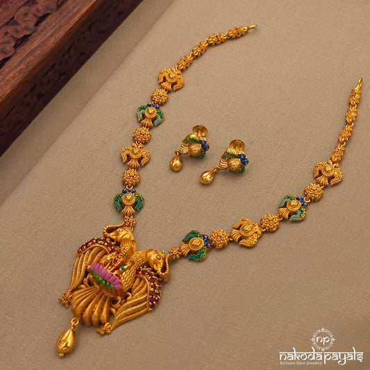 Lakshmi Elephant Neckpiece With Earrings (Gn10302)