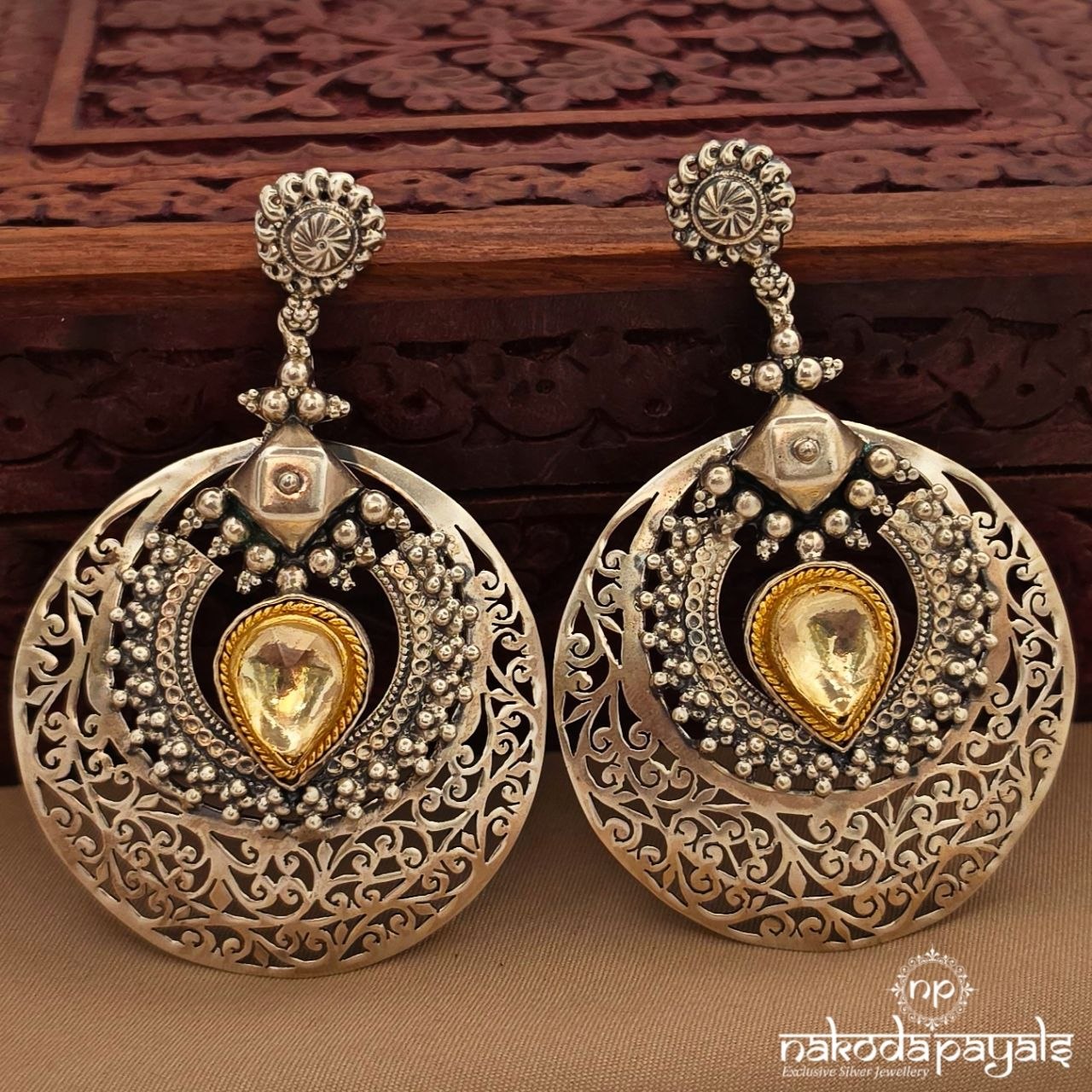 Majestic Oxidised Chandbali (C4112)