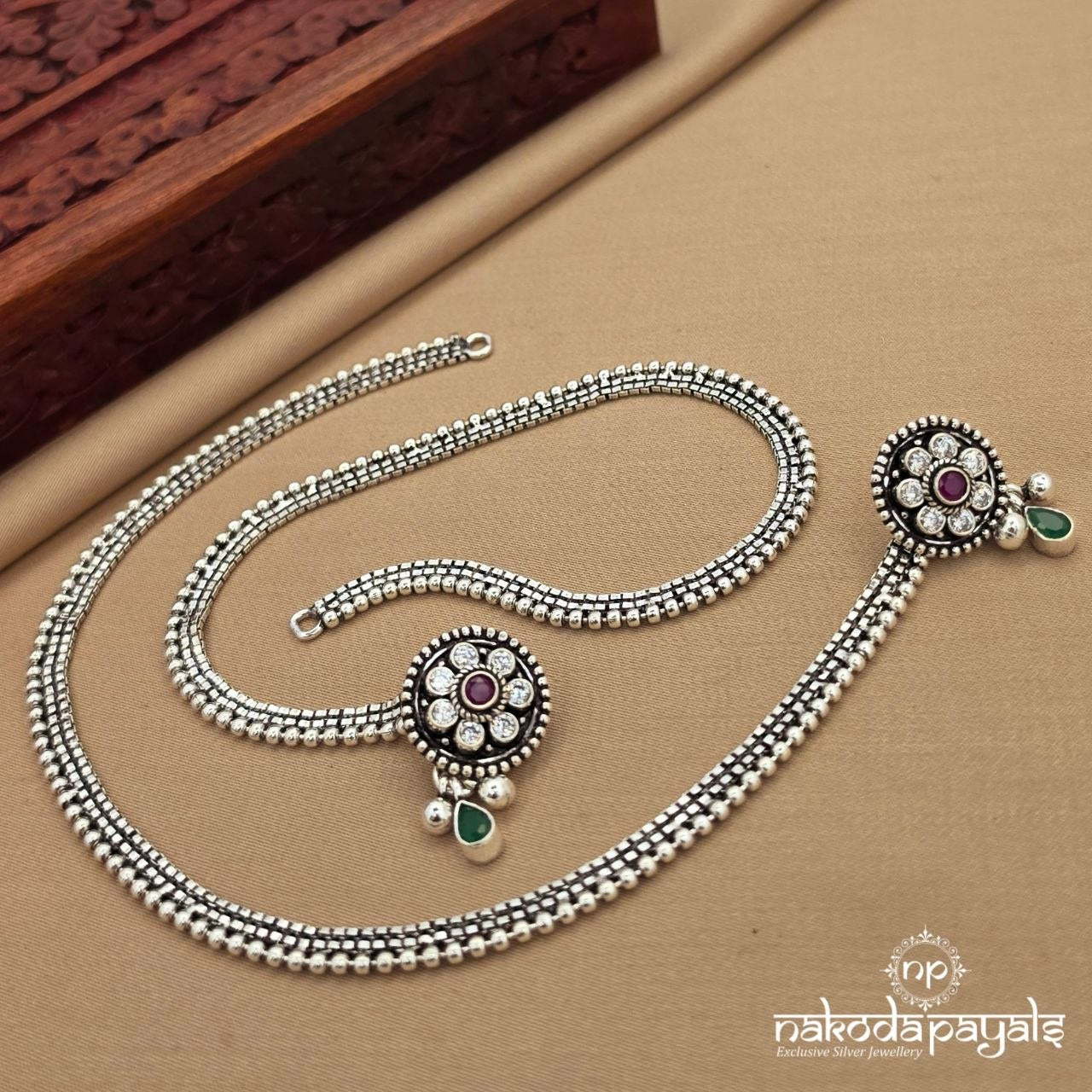 Flexible Flat Chain Cutstone Anklets(A6888)