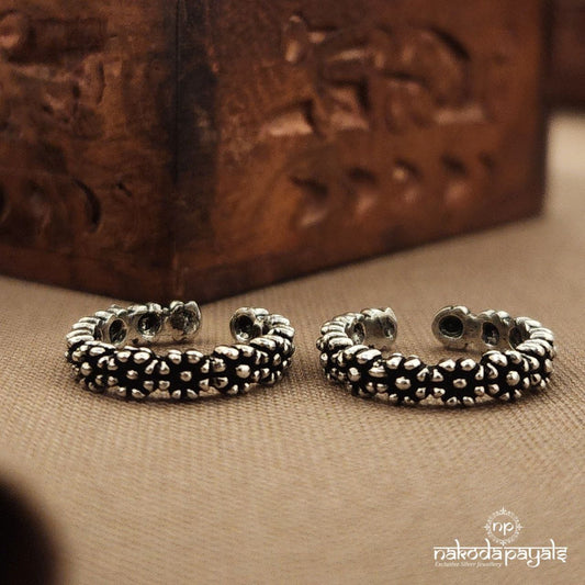 Floral Oxidised Toebands (T4757)