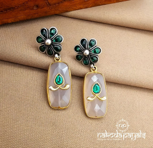 Green Kundan Earrings (C3880)