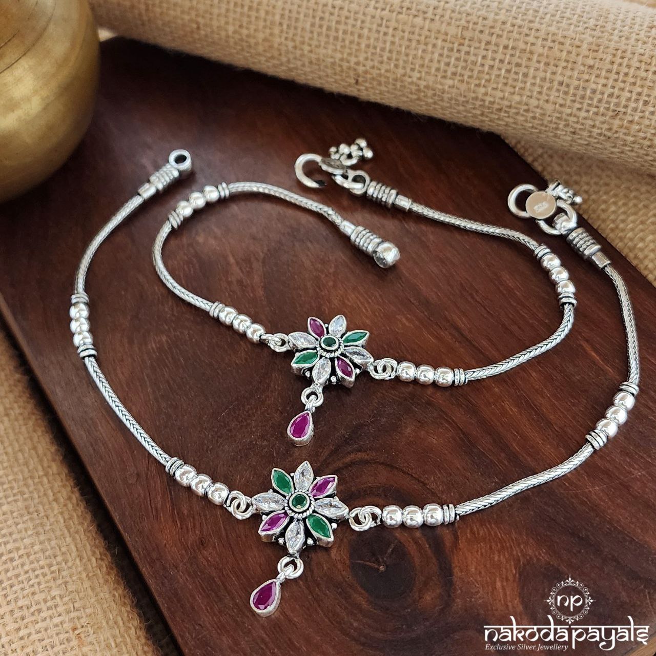 Ball Pink Drop Anklets (A6218)
