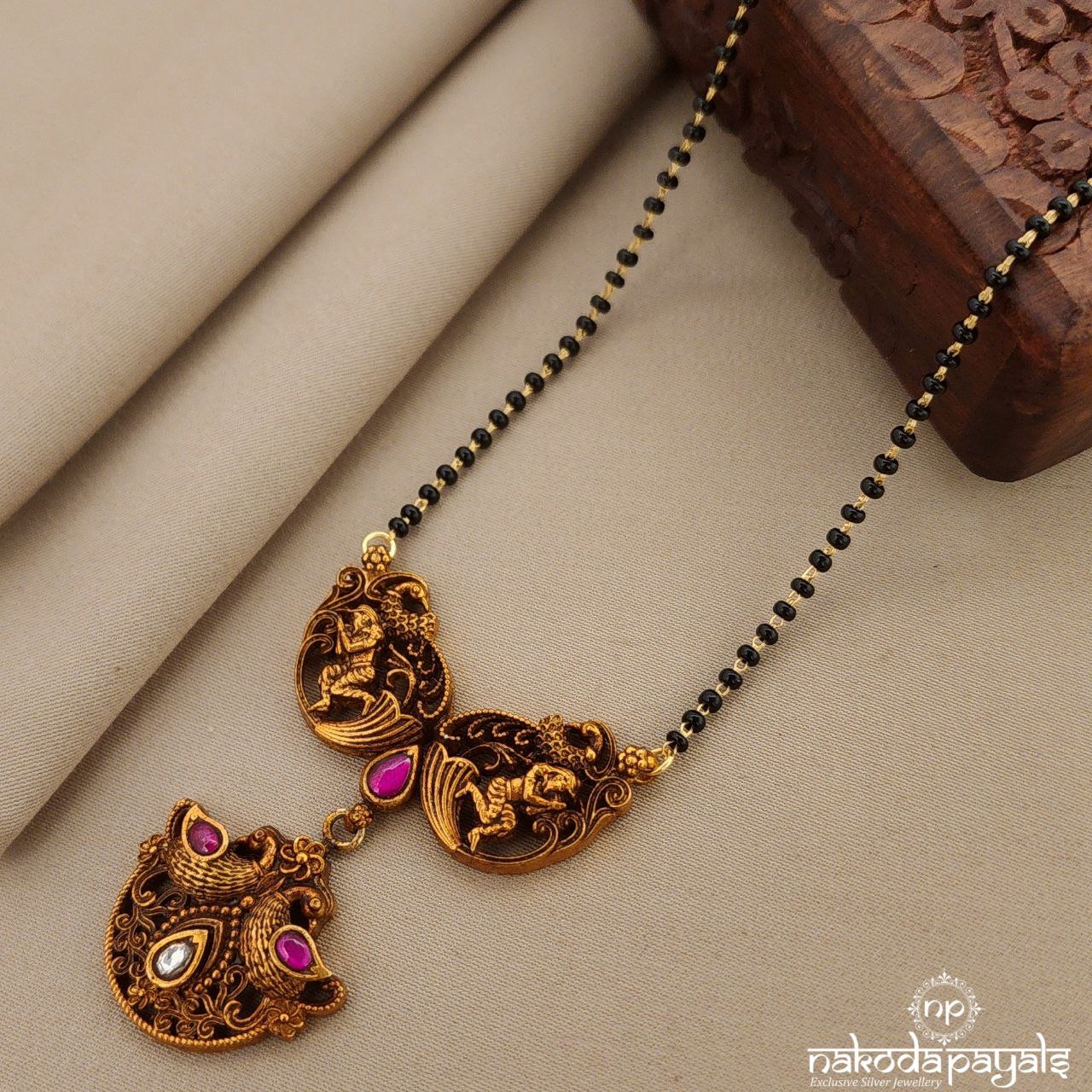 Twin Peacock Mangalsutra (Ms0566)