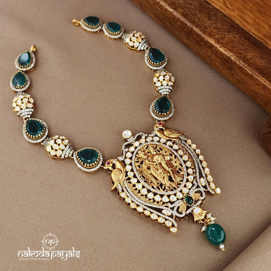 Radhakrishnan Moissanite Neckpiece  (Gn9524)
