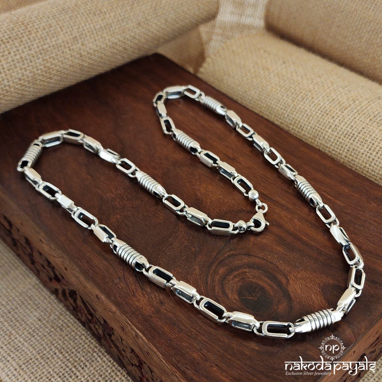 Springy Linked Men's Neckchain (Mc0610)