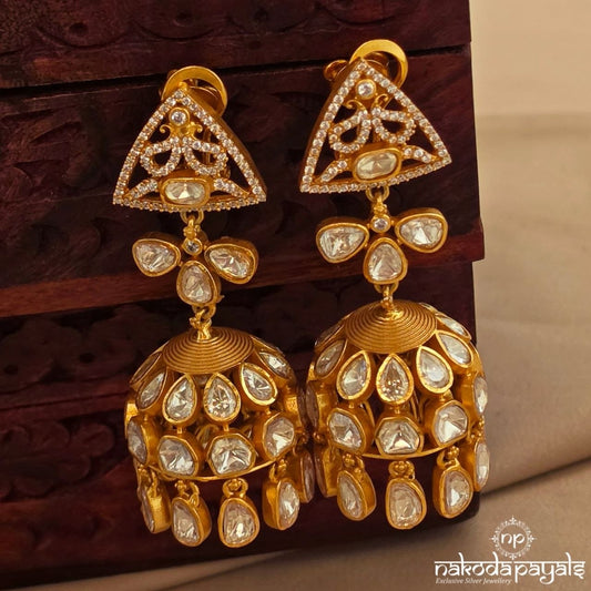 Triangular Moissanite Jhumka (Ge10530)