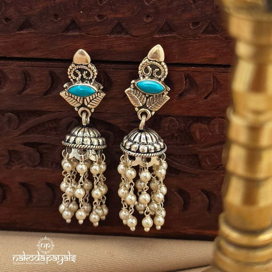 Turquoise Pearl Jhumka (J1747)