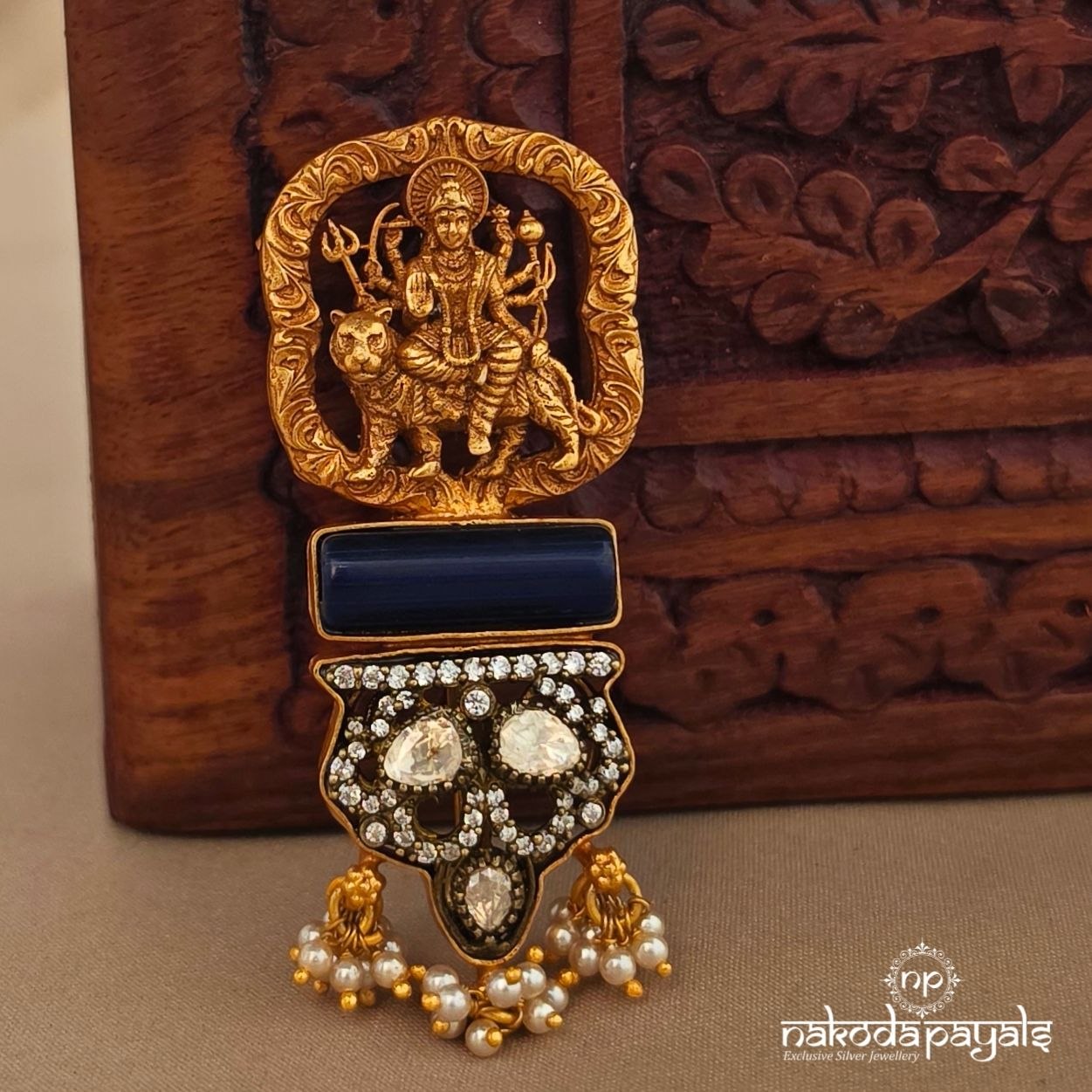 Goddess Durga Moissanite Pendant (Gp2556)