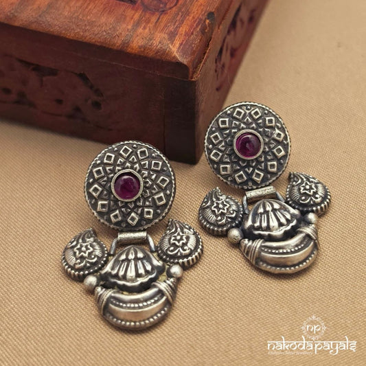 Pink Circular Chandbali (C4044)