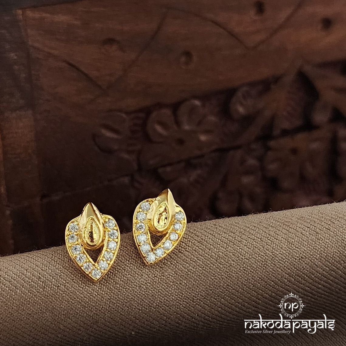 Leafy CZ Studs (Ge9982)