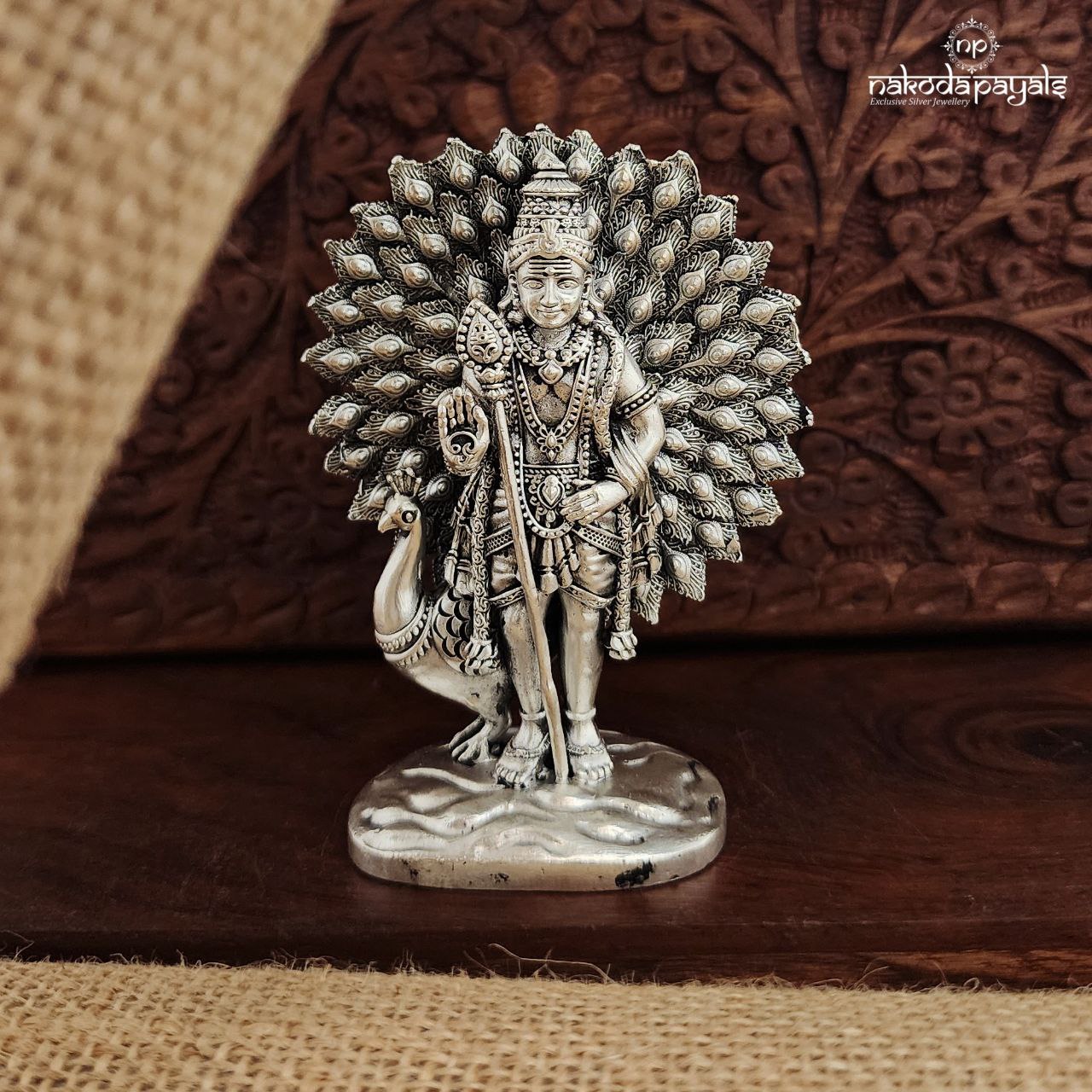 Peacock Feather Murugan Idol (Aa2336)