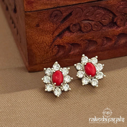 Coral CZ Studs (S9599)